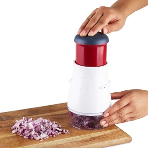 Tocator legume Zyliss Zick Zick 2, Plasticotel inoxidabil, AlbRosu, cu 5 ani garantie - Img 6