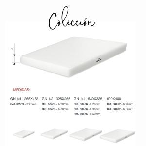 Tocator profesional Lacor 60406 polietilena alb 53x32 cm - Img 4