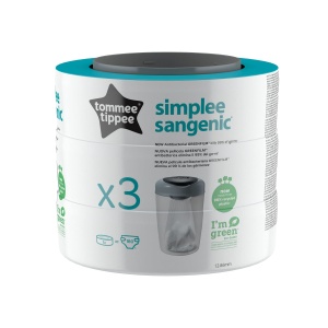 Tommee Tippee Set 3 Rezerve Simplee Sangenic Anti-Bacteriene Capacitate Mare