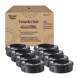 Tommee Tippee Twist Click Rezerve Windeleimer 8 Bucati Antibacteriene Eco-Friendly