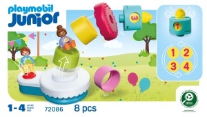 Tort de aniversare PLAYMOBIL JUNIOR 72086 cu figurine si iluminare rotativa, pentru copii 1-4 ani - Img 7