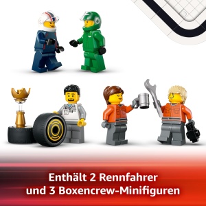 Transportor LEGO City F1 cu RB20 si AMR24, 1086 piese, 5 minifigurine - Img 6