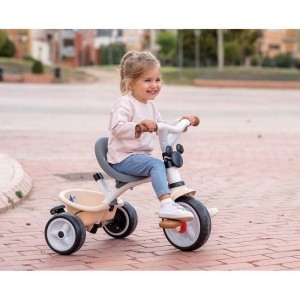 Tricicleta copii Smoby Baby Balade Plus Mickey Mouse, pentru 10 luni, cu maner si parasolar - Img 4