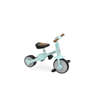 Tricicleta de la 1 an cu tija de impingere Evolution Interbaby | Tricicleta de la 1 an la 5 ani | De la tricicleta la bicicleta cu sau fara pedale | Adaptabil si schimbator | Culoare verde - Img 12