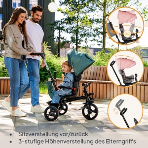 Tricicleta LIONELO Haari 2in1 cu Maner Reglabil, pentru 18 luni - 25 kg - Img 2