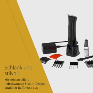 Trimmer contur Wahl Stealth Beret, profesional, negru, cablu si fara cablu - Img 4