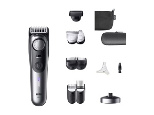 Trimmer de barba Braun Series 9 BT9560, 180 min autonomie, 52 lungimi, crom