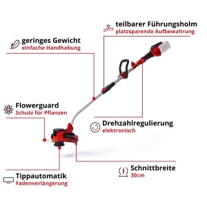 Trimmer de gazon Einhell GE-CT 3630 Li E Solo 2x18V Flowerguard - Img 3