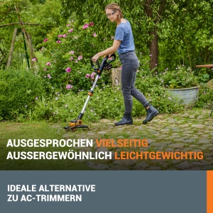 Trimmer de gazon WORX WG163E.9, 20V, 2-in-1, ergonomic, usor - Img 2