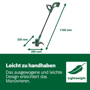 Trimmer de iarba cu acumulator Bosch EasyGrassCut 18V-26 (fara baterie, sistem de 18 volti, diametru cerc de taiere: 26 cm, in cutie) - Img 6