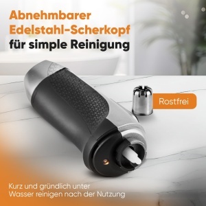 Trimmer nas si urechi Clatronic NE 3595 cu lumina inox Soft-Touch - Img 6