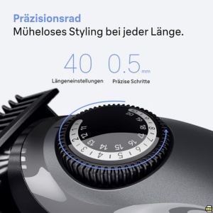 Trimmer pentru barba Braun Series 3 BT3525, 50 min autonomie, 40 lungimi, gri - Img 3