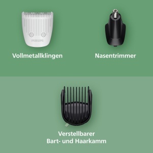 Trimmer pentru barba si par PHILIPS Multigroom Series 5000, 10 accesorii, acumulator 120 min - Img 4