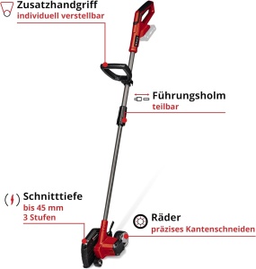 Trimmer pentru margini Einhell GE-LE 18190 Li-Solo 18V adancime reglabila fara acumulator - Img 3
