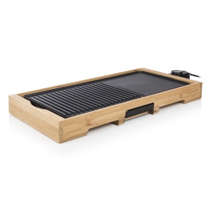 Tristar BP-2641 Gratar combinat XL din bambus cu teppanyaki-51 x 25,4 cm - Img 1