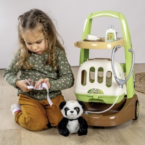 Trolley Veterinar Smoby cu Panda Plush, 2-in-1, 31 x 32,1 x 55,2 cm - Img 6