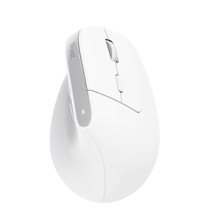Trust Bayo+ Mouse Vertical Reincarcabil Bluetooth + RF 2.4GHz, Prevenirea Bratului Mouse-ului/Cotului de Tenis (Sindromul RSI), 50% Plastic Reciclat, Mouse Ergonomic Wireless PC, Laptop, Mac - Alb - Img 14