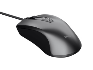 Trust Carve Mouse Optic cu Fir, Mouse cu Fir cu Port USB, 3 Butoane si Rotita de Derulare, 1200 DPI, pentru Dreptaci si Stangaci, PC/Laptop - Negru - Img 9