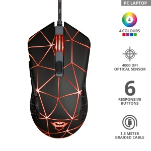 Trust Gaming GXT 133 Locx Mouse Gaming LED 4000 DPI 6 Butoane - Img 2