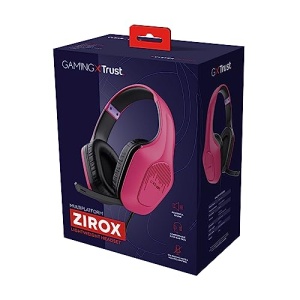 Trust Gaming GXT 415P Zirox Casti Usoare De Gaming cu Driver de 50 mm pentru PC, Xbox, PS4, PS5, Comutator, Mobil, 2 m Cu Fir, Mufa Audio de 3.5 mm, Casti Over-Ear cu Fir - Roz - Img 16