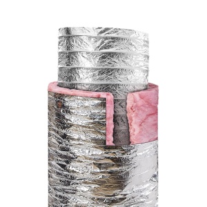 Tub flexibil VEVOR OW258 76m diametru 258mm izolatie termica R-6 aluminiu 3 straturi - Img 9