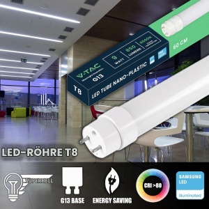 Tub LED V-TAC 60 CM T8 G13 7,5W 850 Lumen Culoare Alb Rece 6500K - Img 7