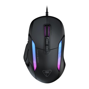 Turtle Beach Kone II - Mouse ergonomic pentru jocuri RGB, senzor optic 26K DPI, comutatoare optice Click Life 100M, 23 de functii programabile, rotita de derulare 4D, negru
