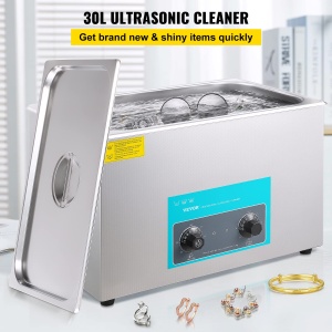 Ultrasunete Curatare VEVOR 30L, 600W, Incalzire si Timer, Inox - Img 2