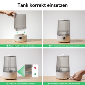 Umidificator Homvana H101 36L SilentSpray Tehnologie 16dB Aromaterapie Gri - Img 6