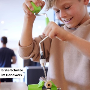 Unelte pentru copii HABA Terra Kids - Set de lucru din lemn, 2 burghie, ergonomic - Img 4