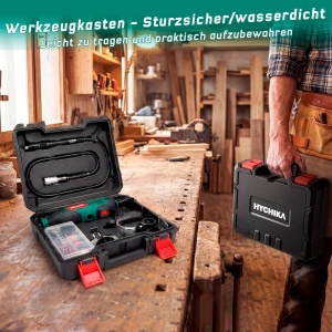 Unelte rotative HYCHIKA 150W cu 167 accesorii, control variabil 10000-33000 RPM - Img 7