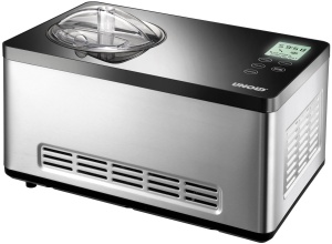 UNOLD 48845 Aparat de inghetata Gusto - cu compresor cu autoracire 180 W volum 2 L carcasa eleganta din otel inoxidabil afisaj LCD temporizator digita - Img 1