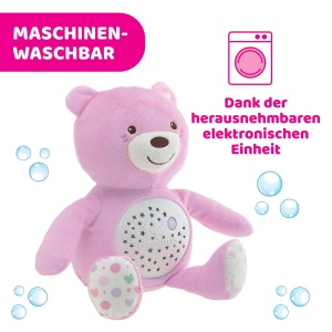 Ursulet de plus Chicco First Dreams, proiectie cu lumini si melodii, roz - Img 7