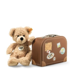Ursulet de plus Steiff Fynn 28 cm, bej, cu koffer