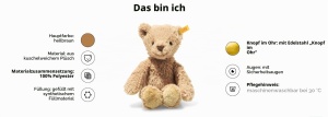 Ursulet de plus Steiff Thommy - 20 cm, Caramel, Jucarie moale - Img 2