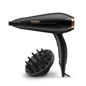 Uscator de par BaByliss D570DE Turbo Shine 2200W, design flexibil, durabilitate ridicata