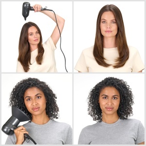 Uscator de par BaByliss Titanium Shine 1600W, compact, cu difuzor, argintiu - Img 2