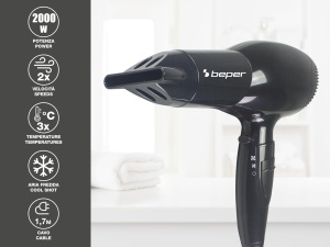 Uscator de par Beper 40.979, 2000W, 6 setari, Negru - Img 2