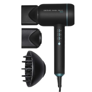 Uscator de par Cecotec IoniCare 6000 RockStar Essence Bamba, 2200 W, motor digital, ioni, 5 setari de temperatura, include difuzor si duza concentrata, cablu de 1,8 m (6000 RockStar Ice)
