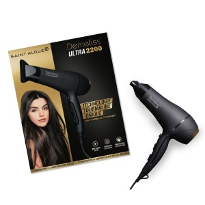 Uscator de par Demeliss ULTRA 2200 W 2 viteze, 3 temperaturi, tehnologie turmalin