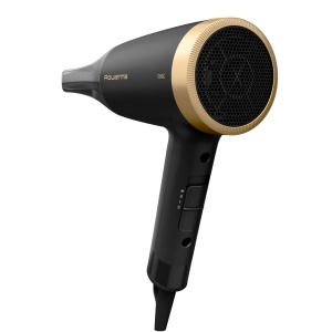 Uscator de par Rowenta CV1811 Express Style | 1900 Effiwatt | 2 Setari | Tehnologia ionilor | Puternic | Buton aer rece | Cablu de alimentare de 1,8 m | Design compact si ultra-usor | Negru/Auriu - Img 8