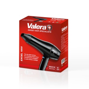 Valera, Excel 1800 561.19Y, Uscator de par profesional, Uscator de par usor, cu element de incalzire de securitate, 6 niveluri de temperatura/flux de aer, Buton de racire, Economisire energie, 1800W, Negru - Img 2