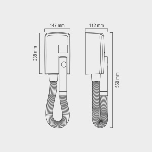 Valera Hotello Uscator de par cu furtun, compact si puternic, 1200 Wati, Culoare Alb - Img 3