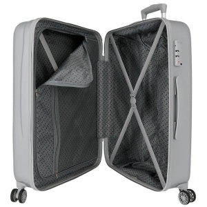 Valiza Disney Mickey 100, 70L, 68 x 48 x 26 cm, Culoare Gri - Img 5