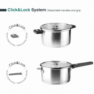 Vas de cuptor Lacor 56624, inox 1810, 5.5 litri, inductie, 24cm - Img 4