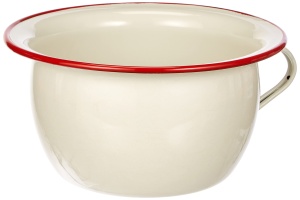 Vas de noapte IBILI 3,5 l din otel emailat, albrosu, 24 x 24 x 5 cm