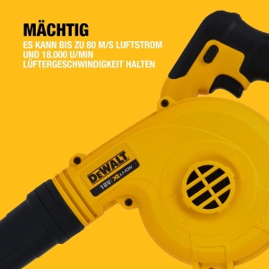 Ventilator cu acumulator DEWALT DCV100, 18V, 290 kmh, 3 trepte de viteza - Img 3
