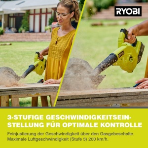 Ventilator cu acumulator Ryobi R18TB-0, 18V, 2,9 mmin, 200 kmh - Img 4