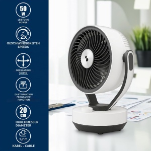 Ventilator de birou BEPER P206VEN261 cu Aroma-Diffusor, 50W, 2 viteze - Img 2
