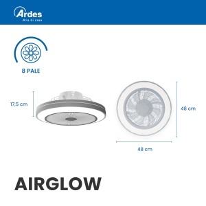 Ventilator de tavan ARDES AIRGLOW AR5PL50, 48 cm, motor DC 56 W, LED reglabil - Img 2